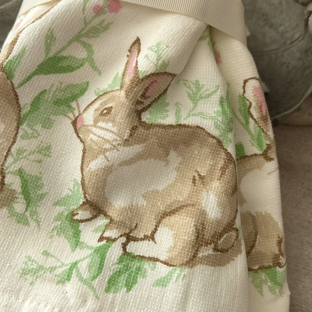 Boho Farmhouse Spring Easter cotton hand towels